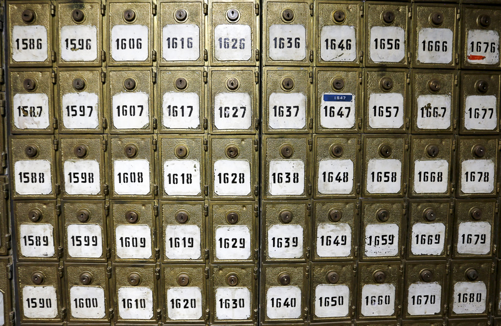 Numbered post boxes are seen in the Central Post Office in Eritrea's capital Asmara, February 20, 2016. REUTERS/Thomas Mukoya