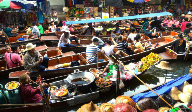 Floating Market in Bangkok, Thailand