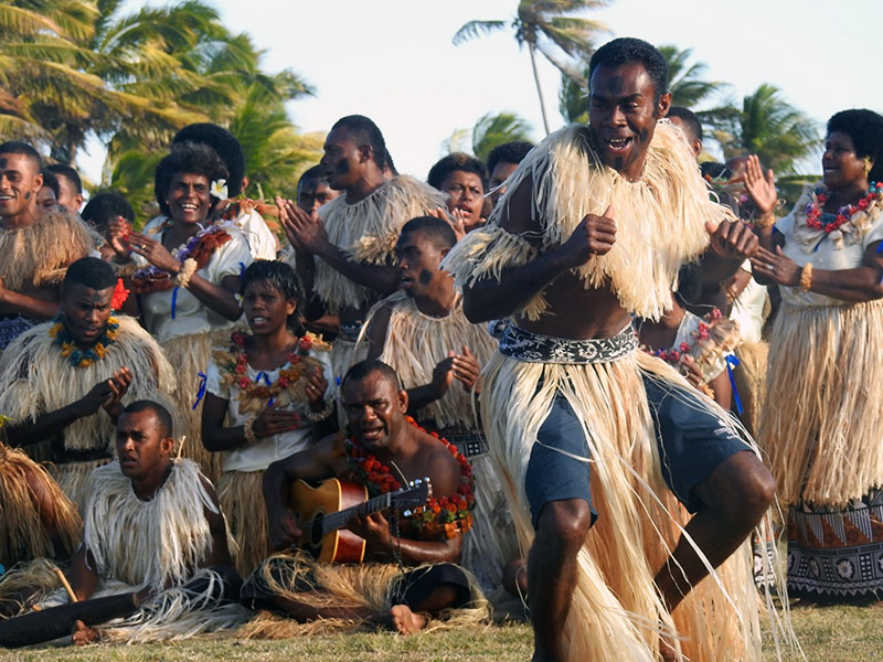 Dancing Staff at Turtle Island Resort, Fiji