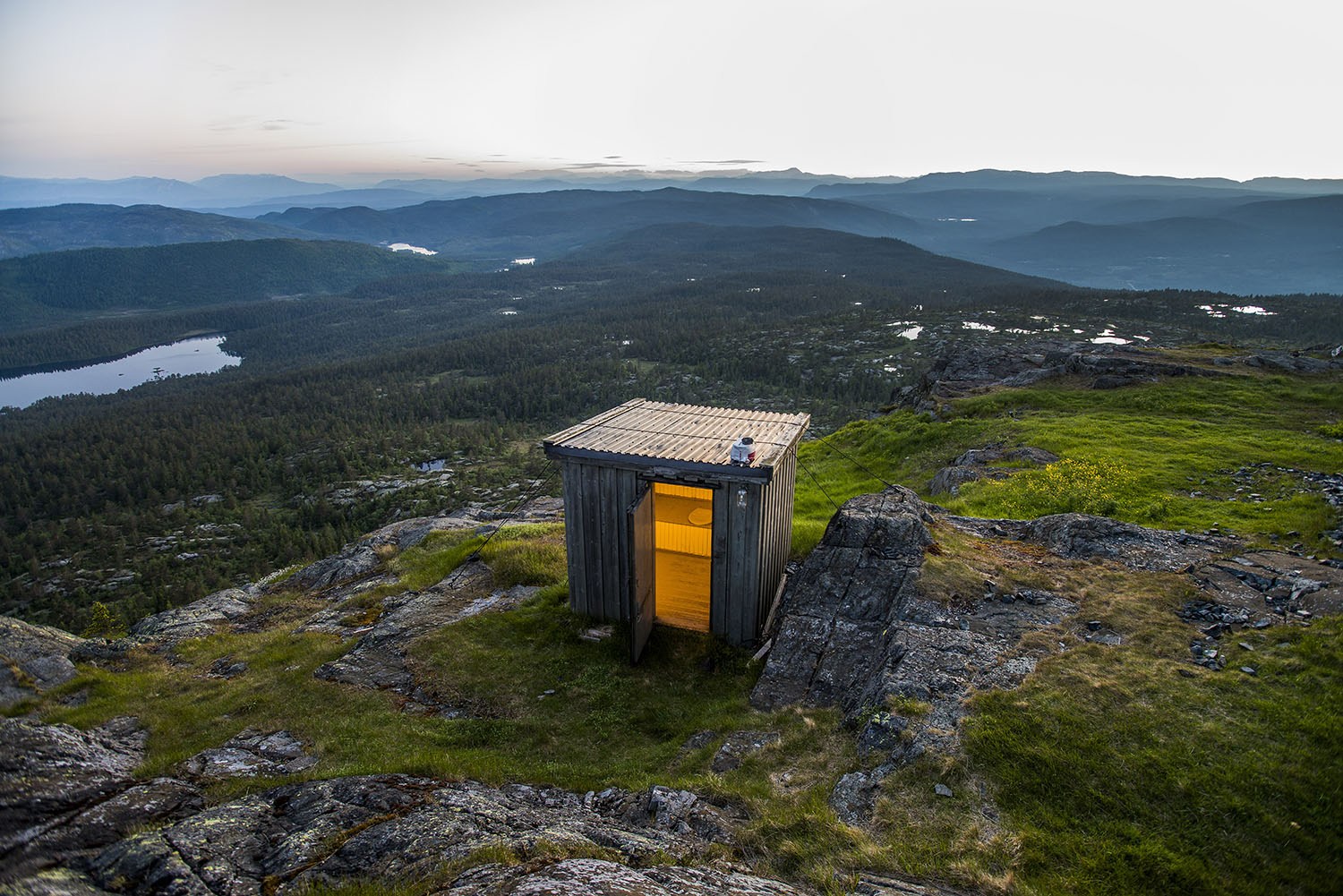 Lavatory with a special view. Norway/ Kongsberg