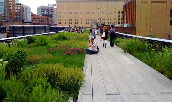 The High Line Park in the Meatpacking District is a great way to spend a beautiful day in NYC