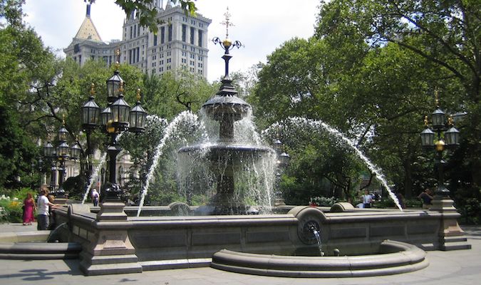 City hall plaza is a must-see on a trip to New York City