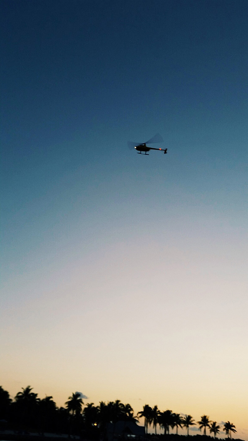 Our Helicopter in Silhouette
