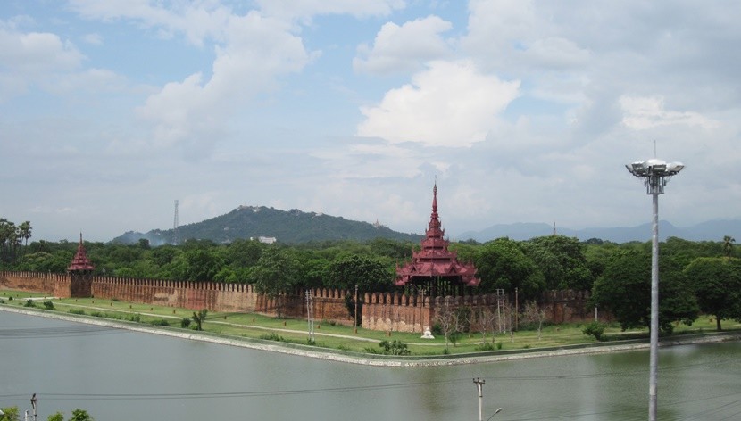 The Mandalay Palace is beautiful spot for a bike ride.