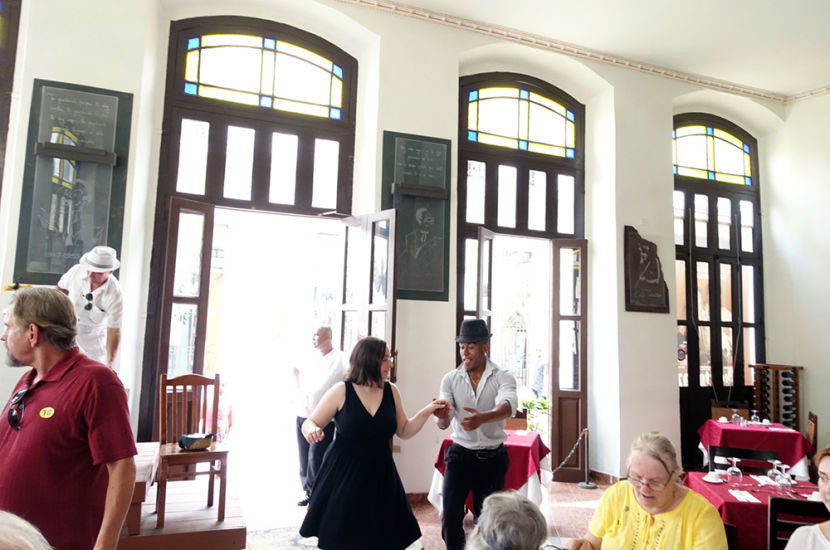 Lunch at Cafe Taverna was certainly an event! We were treated to live Cuban music and a free dance lesson.
