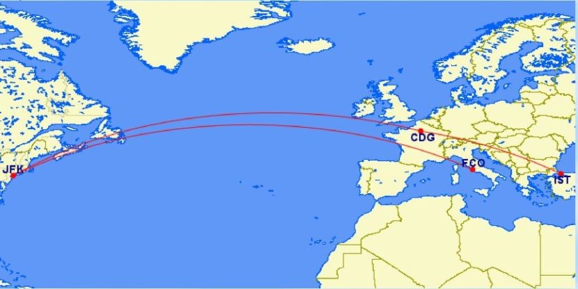 Routings like this are no longer possible as a single round-trip award.