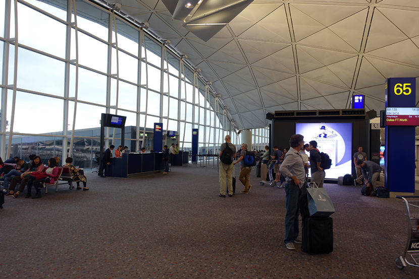 The gate area at HKG