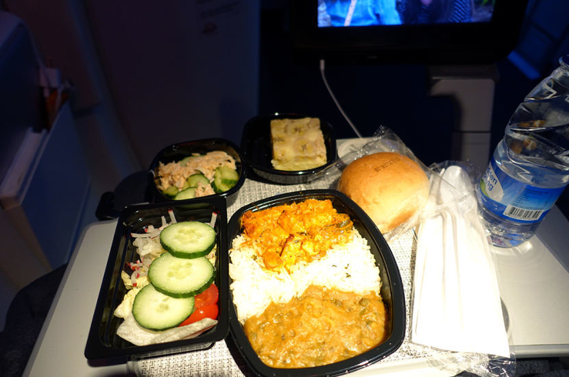 Chicken curry on the return flight.