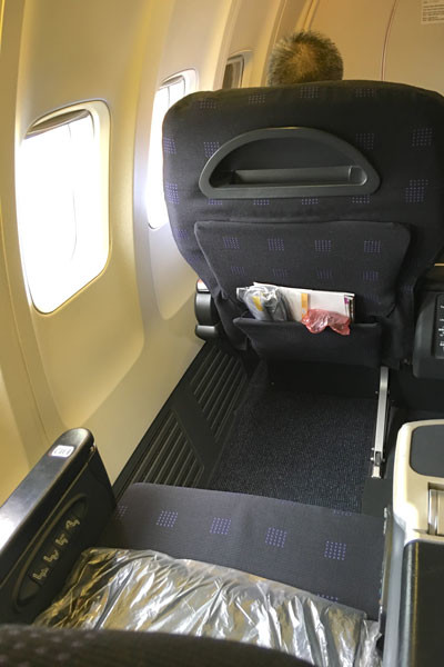 The impressive pitch is a good ten inches above most US domestic first-class products.