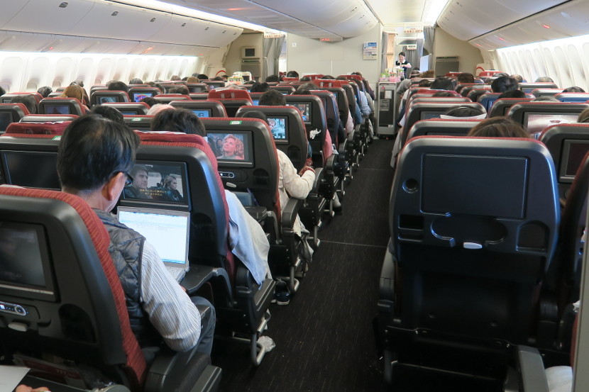 Even with a close to capacity economy cabin, this JAL flight was comfortable and the service was good.