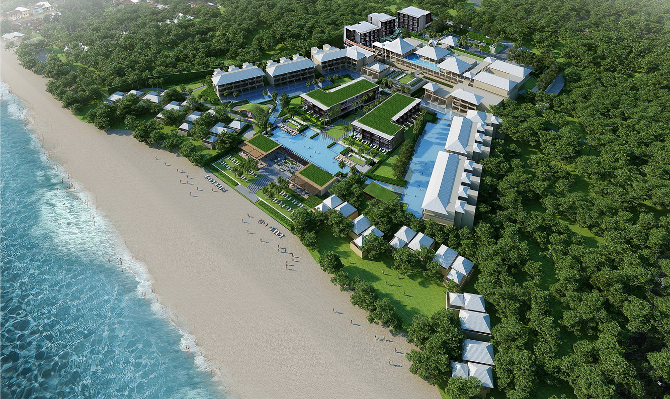 Phuket Marriott Resort is lined along Nai Yang Beach