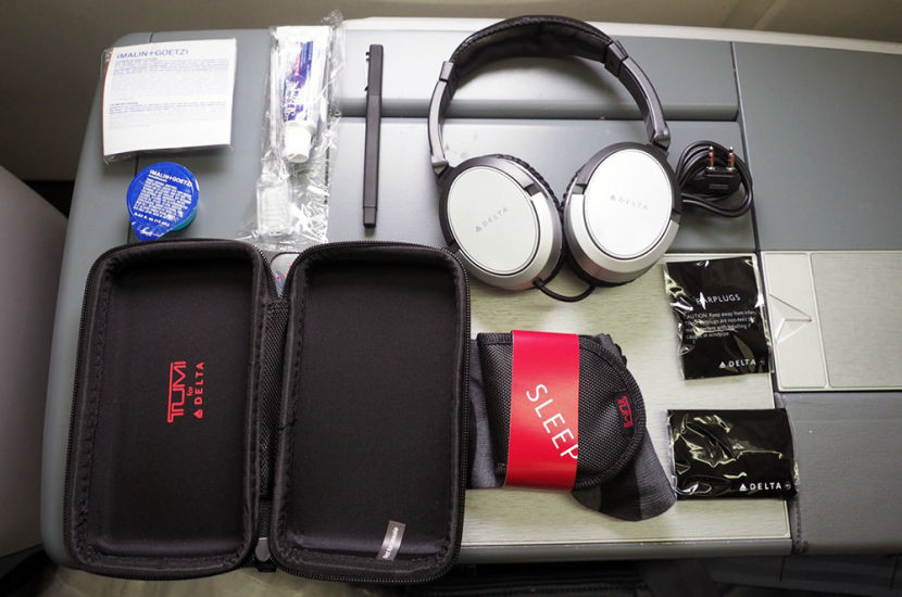The contents of my Tumi amenity kit included all of the basics.