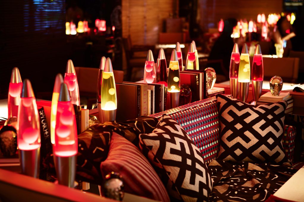 Lava lamps help to set the mood at Beast & Butterflies