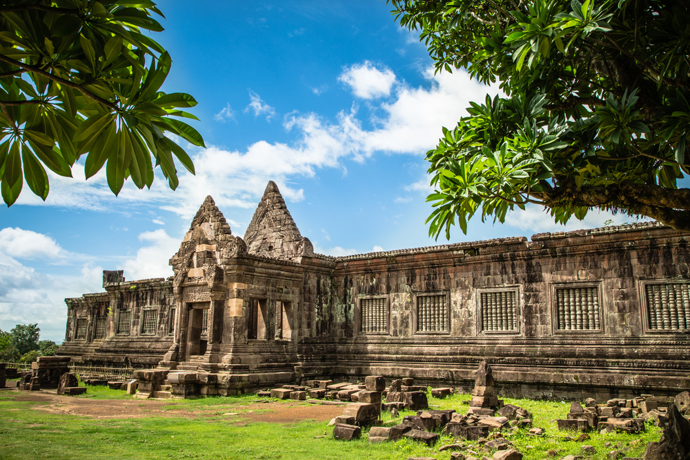 One of the ruins at Wat Phu in Champasak. The temple complex is a UNESCO World Heritage Site. Pic: Saylakham / Shutterstock.com
