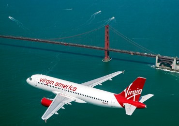 Airbus 320, Vigin America, aircraft, jet, passenger transport, aerial, airliner, airline,