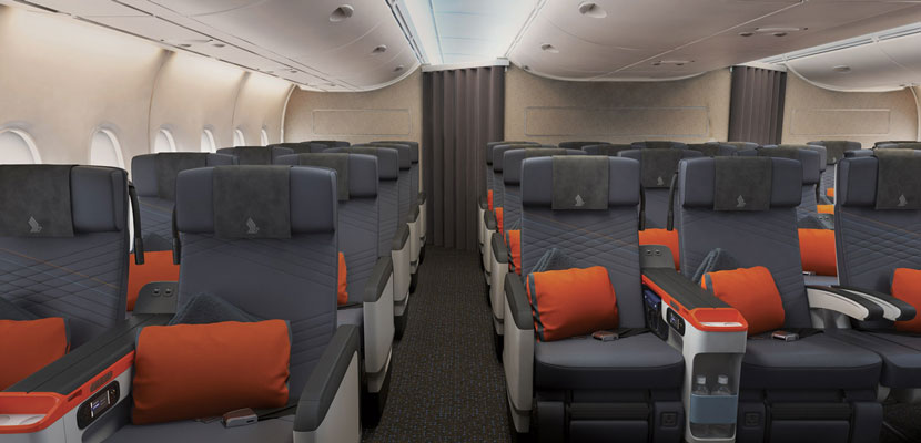 Premium Economy seats on Singapore Airlines.