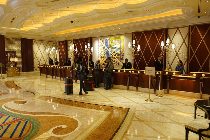 There were hardly any people waiting to check in when I arrived at the Wynn Las Vegas.