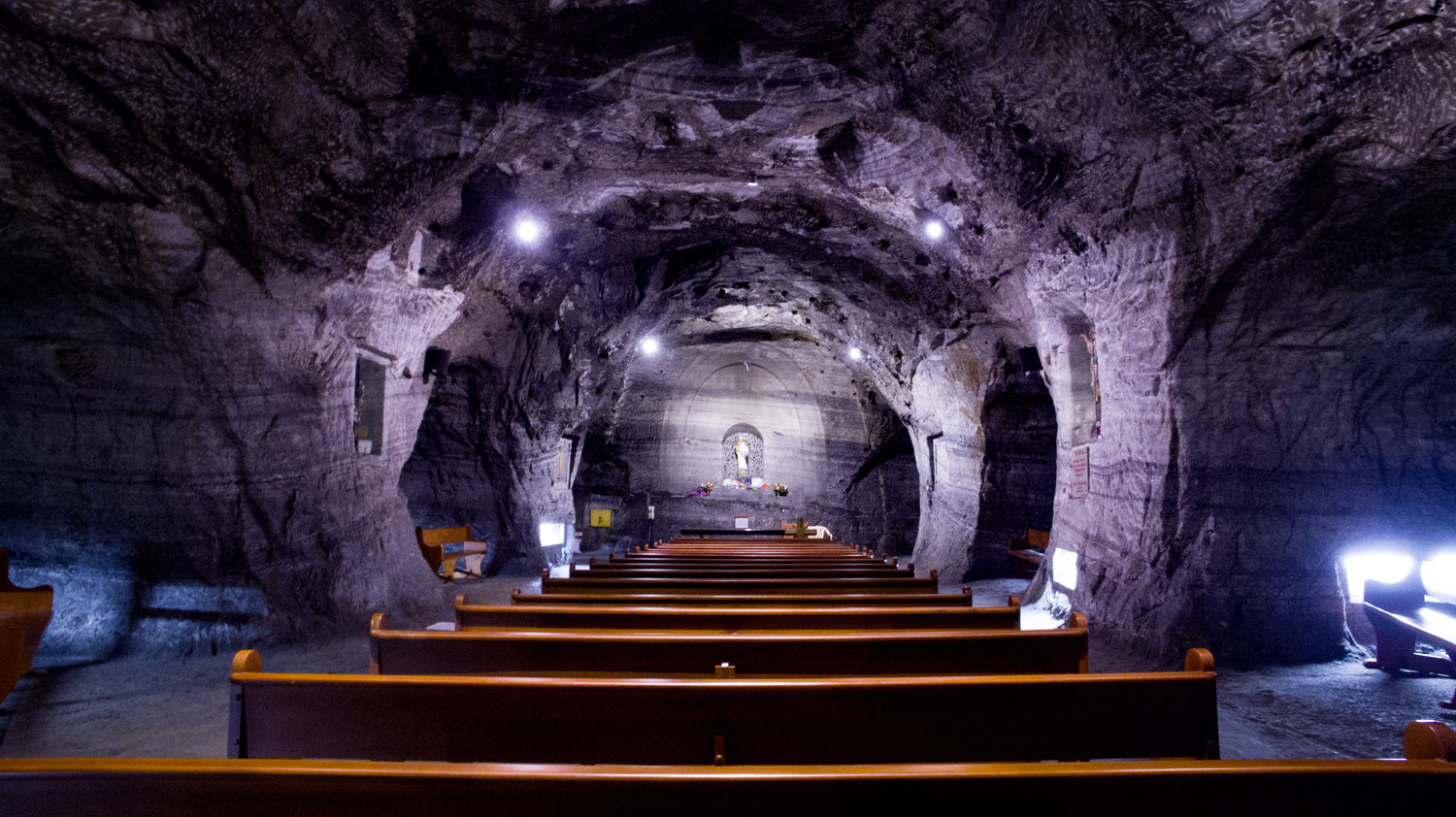 One of the underground chapels in the Salt Cathedral.