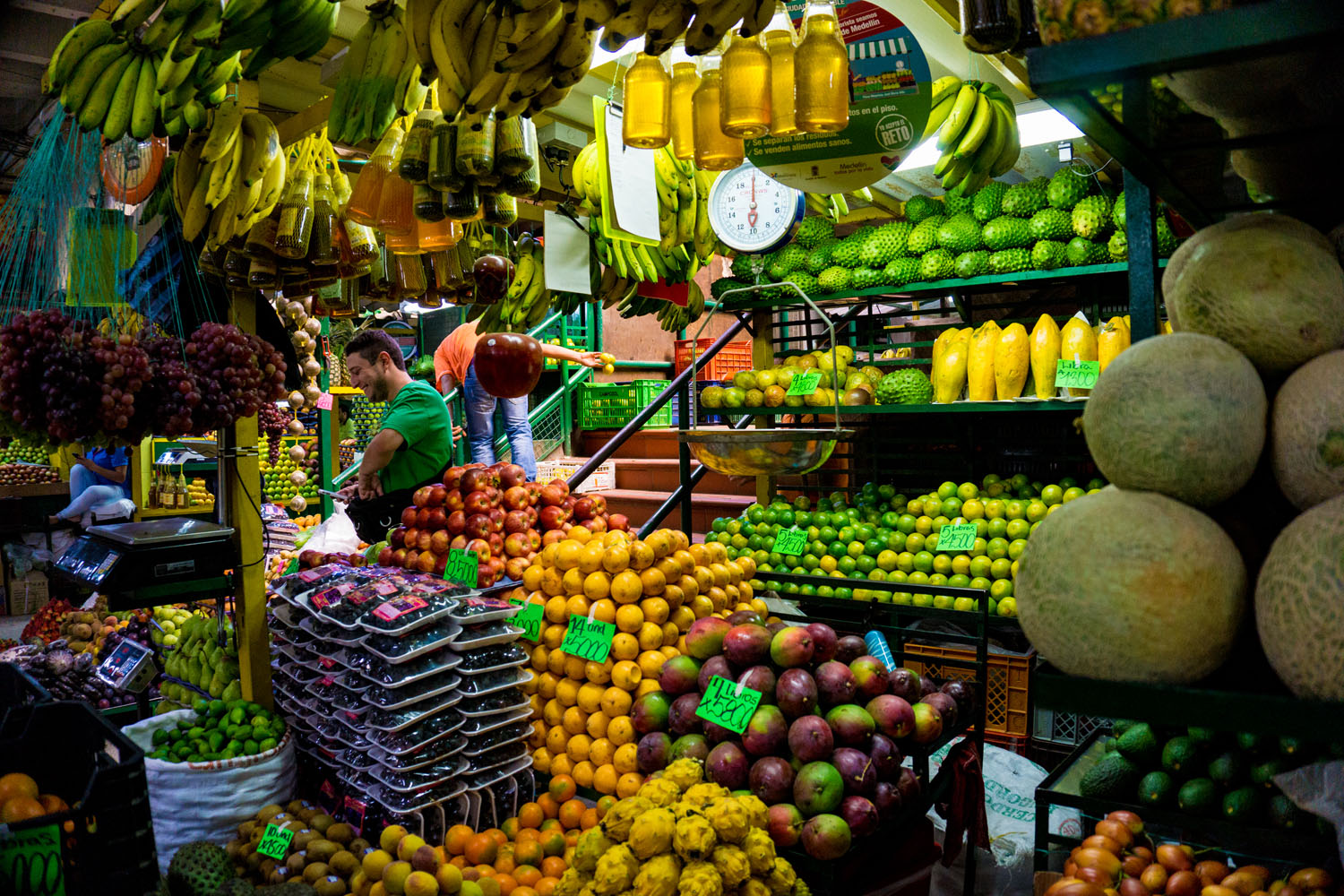 One of many fruit markets in Colombia.