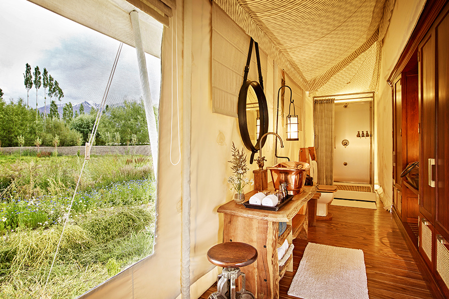 You'll be hard-pressed to find a bathroom this luxurious in the outdoors 