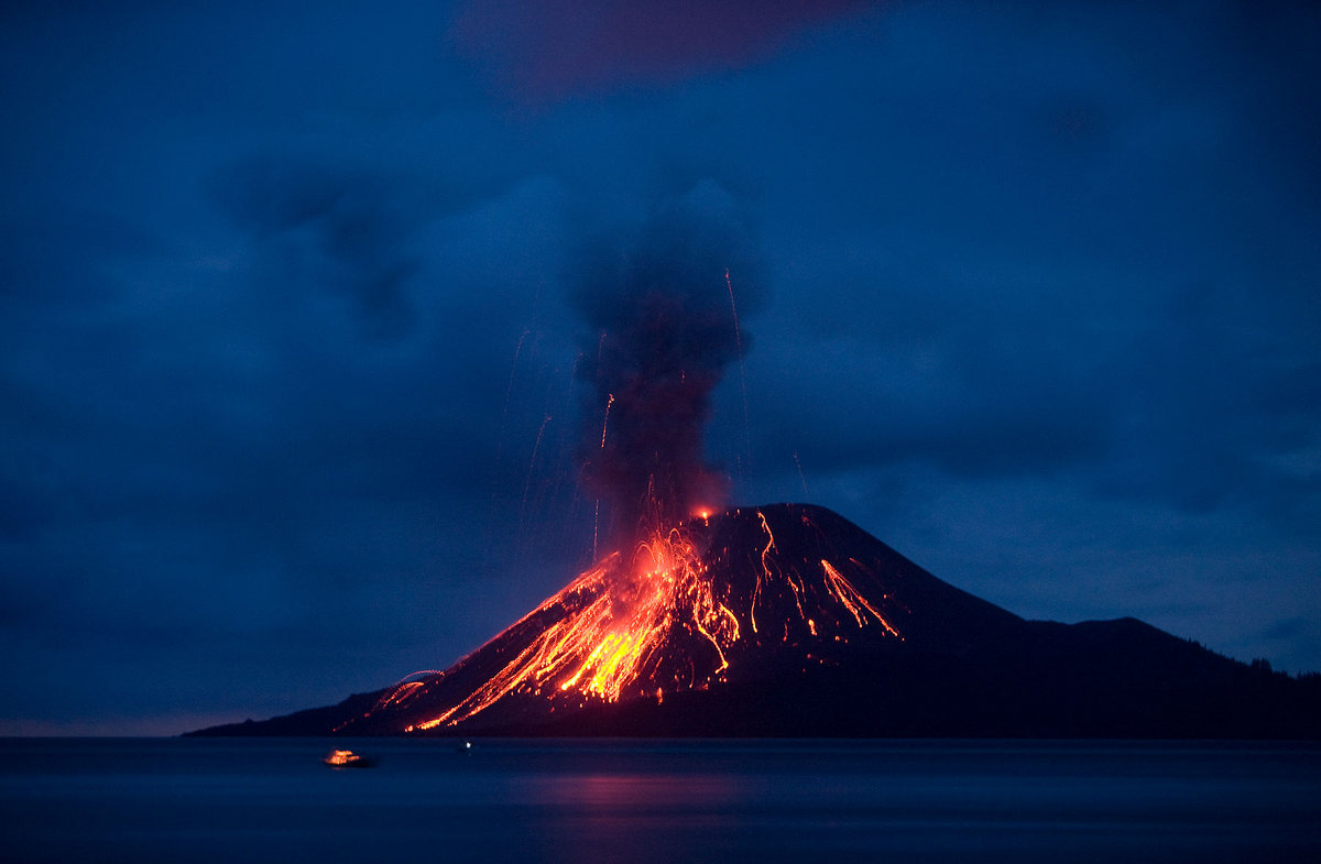 The eruption of Krakatoa. Pic: Jarrod/thinglink