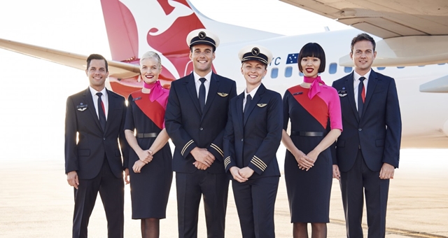Qantas staff new uniform