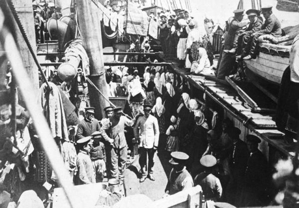 Doukhobors on a ship to Canada, 1898. Credit: Doukhobors / Library and Archives Canada / C-005208