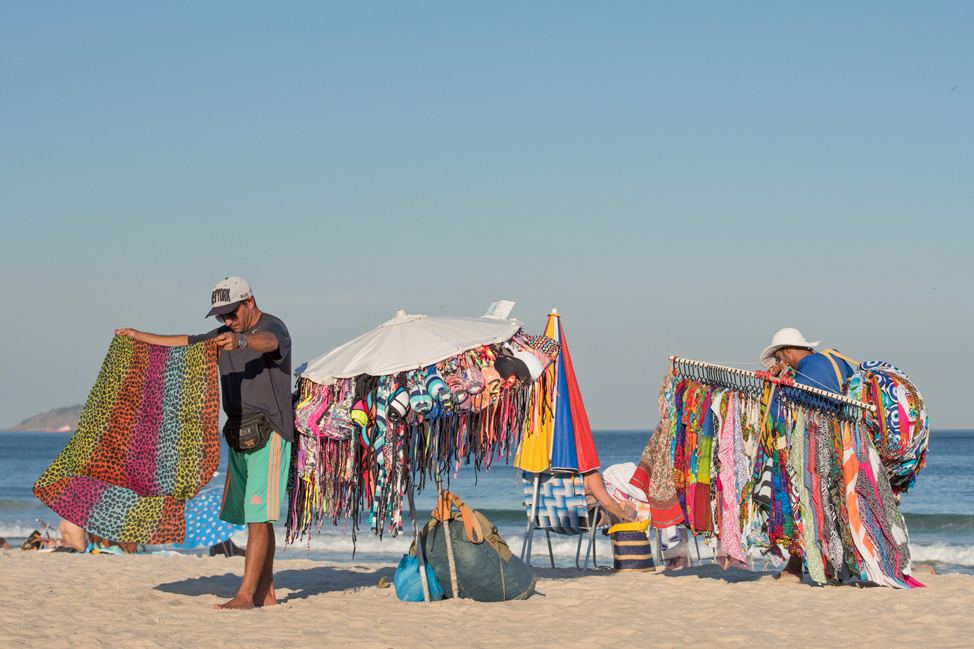 Vendors on Copacabana Beach