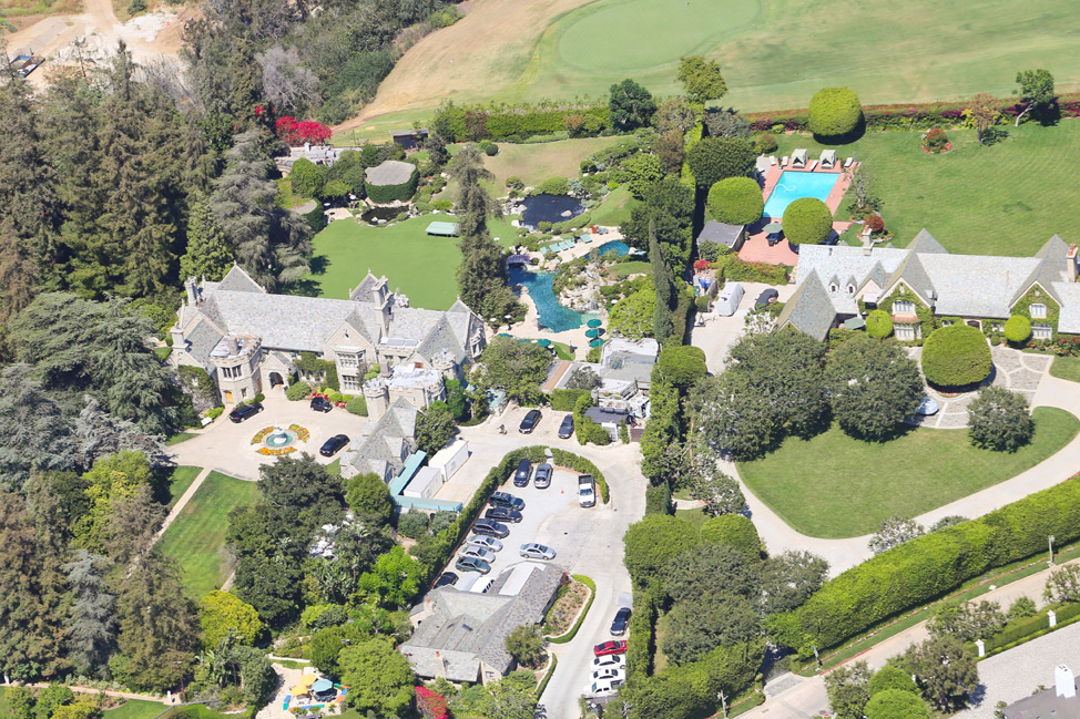 Playboy Mansion from Above