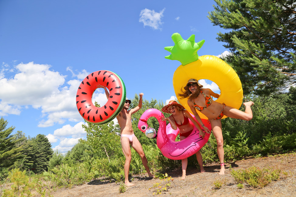 Pool Floats by the River at Port Leyden New York