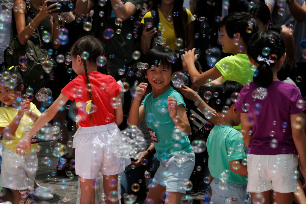 In pictures: Bubbles cascade down Hong Kong’s harbor in public art exhibition  