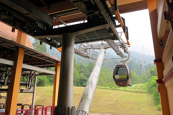 Commencing the steep climb on the Langkawi Cable Car. Pic: Kieron Turner.