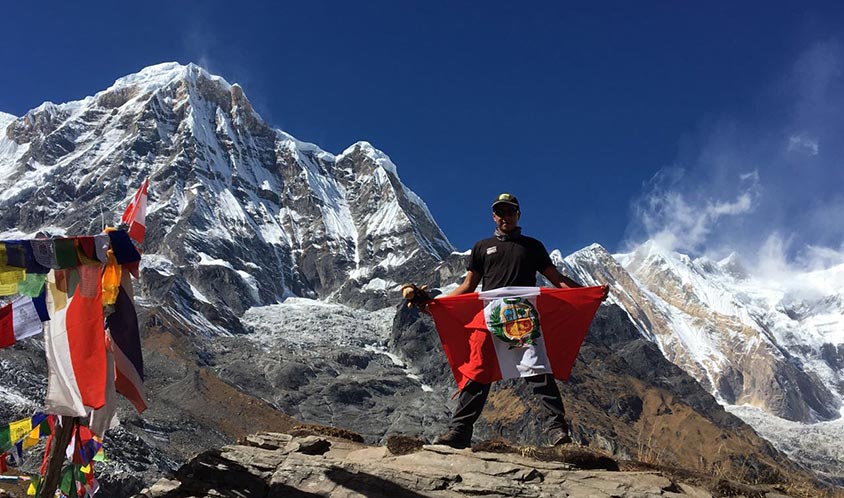 Elder Everest Base Camp Peru Flag