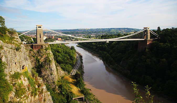 the Clifton Suspension Bridge in Bristol, England