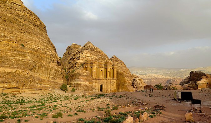 The ruins of Petra Jordan, tribesemen, Holy Grail, UNESCO site, Arabah