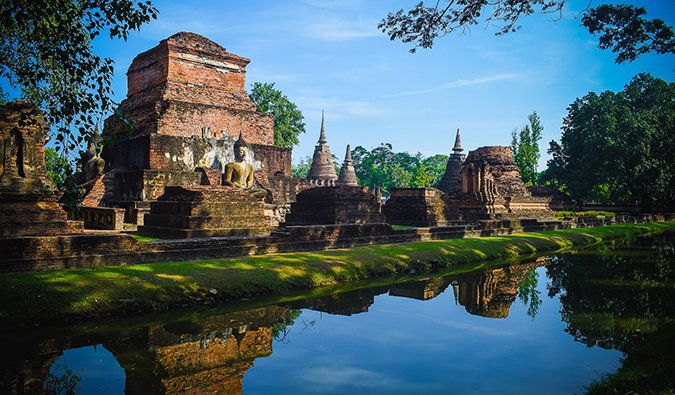 Sukhothai - a collection of temples enclosed by a moat