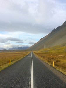 Travelling the empty roads in Iceland
