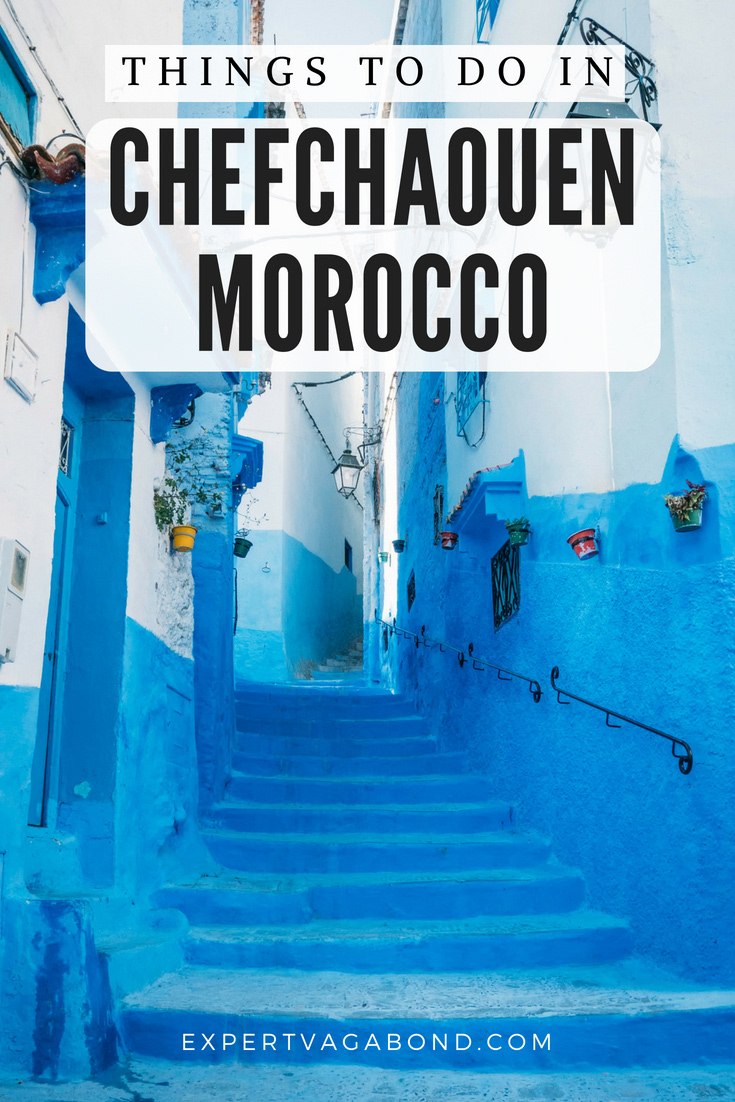 Things to do in Chefchaouen! Morocco's mysterious blue city. More at ExpertVagabond.com